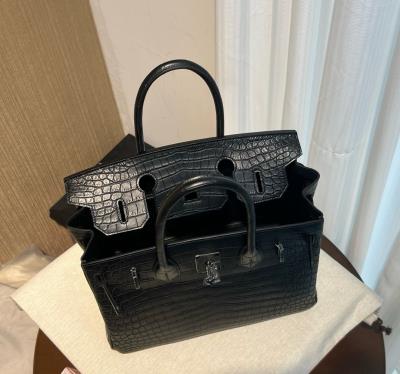 wholesale quality hermes birkin 30 matte niloticus crocodile so black